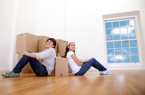 Office relocation preparation in Southwark with desks and equipment