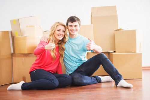 Packing materials and moving supplies prepared for a Southwark relocation