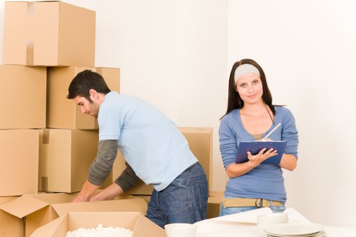 Local mover assisting with boxes and furniture collection in Southwark