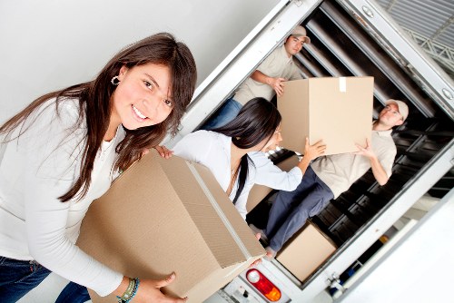Packing and organising office items for a Southwark business move