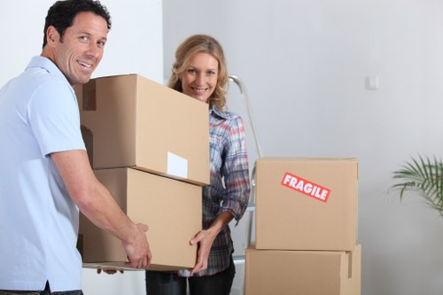 Careful loading of furniture for a Southwark home relocation