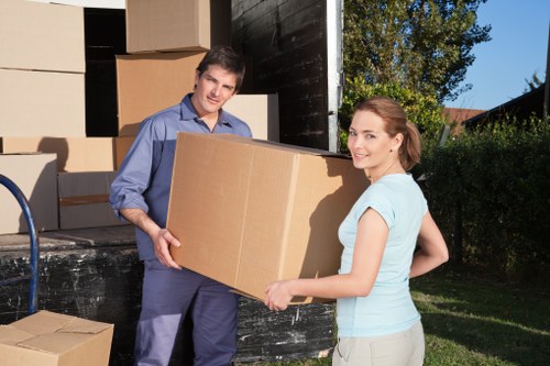 Loading furniture into a removal van in Southwark